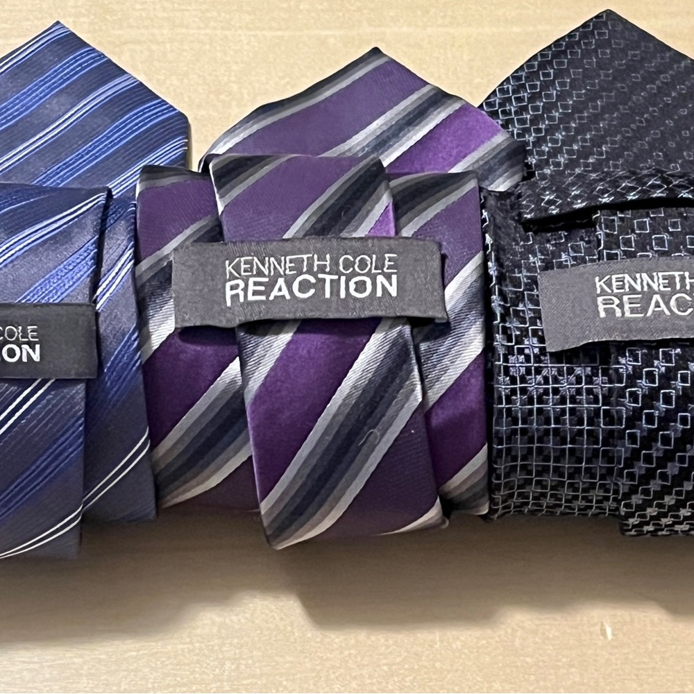 Kenneth Cole Reaction Tie Collection - Blue and Purple